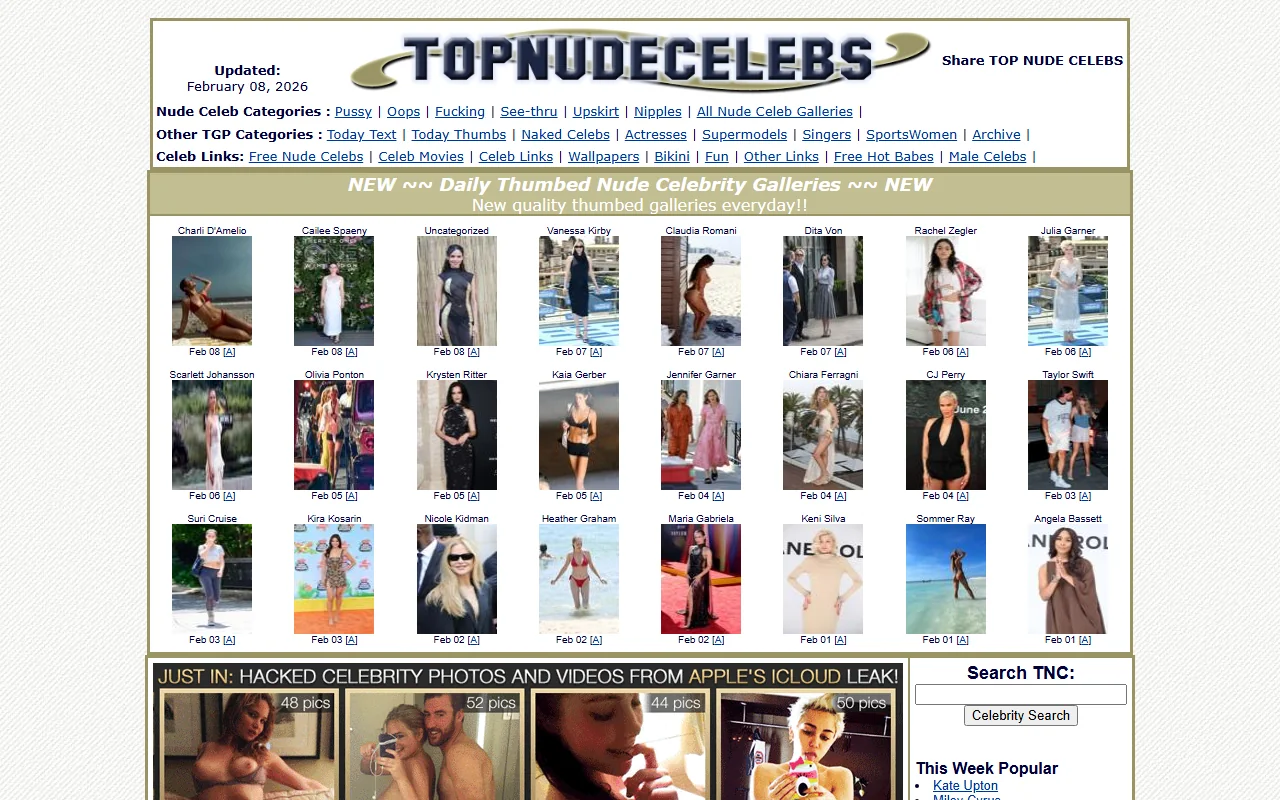 Screenshot of Topnudecelebs